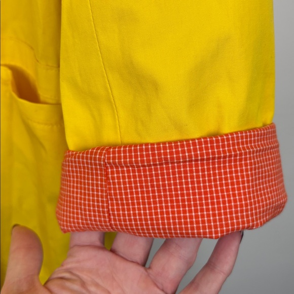 Lauren Ralph Lauren Women’s Yellow Raincoat Plaid Lining Size L - Picture 7 of 11